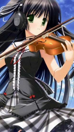 Anime Girl Playing Violin