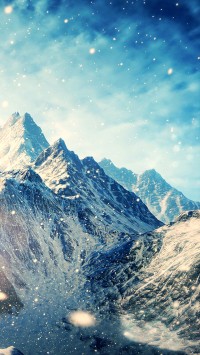 Snow Mountains Landscapes The Elder Scrolls V Skyrim