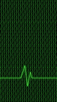 Binary Code With Heartbeat