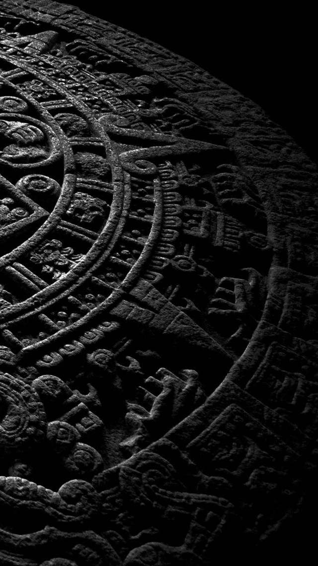The iPhone Wallpapers » Mayan Calendar Stone
