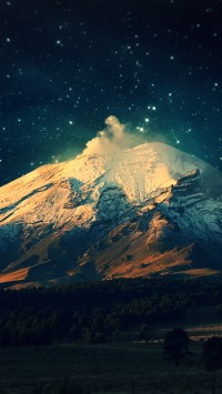 Beautiful Mountain at Night