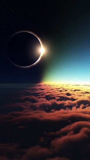 Eclipse Above The Clouds