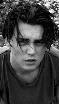Johnny Depp Dark Messy Hairstyle