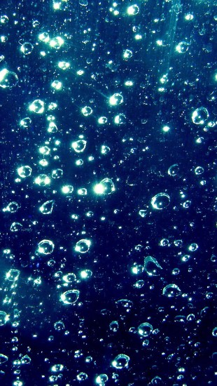 Water abstract blue bubbles