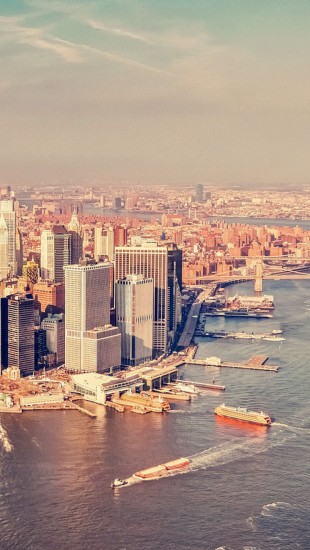 Aerial view Manhattan New York