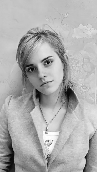 Emma Watson black and white