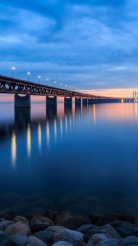 Sweden bridge night