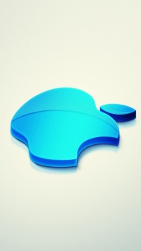 Blue 3D Apple Logo