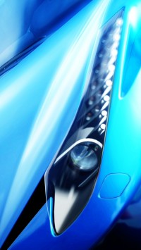 Blue Ferrari 458 Headlight