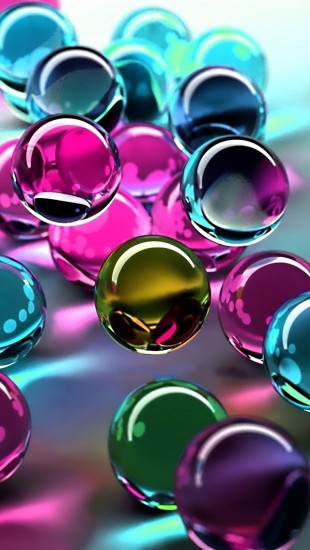 3D colorful glass balls