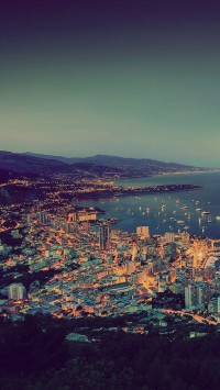 Night Monaco cityscapes