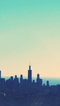 Sunrise cityscapes dawn chicago
