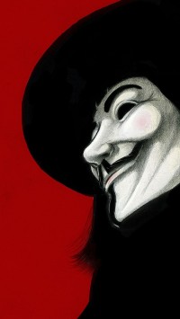 V for Vendetta red background
