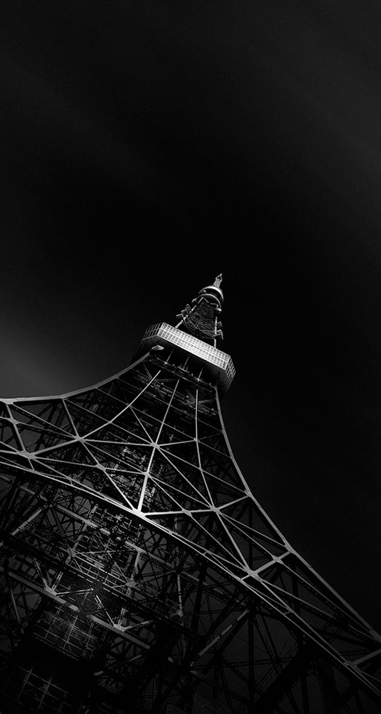 Black Eiffel Tower The iPhone Wallpapers