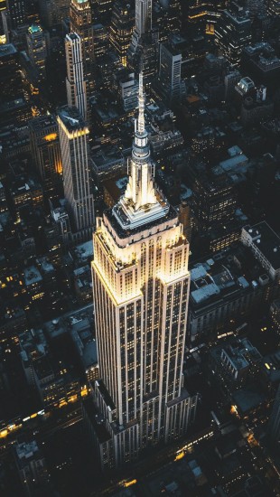 Night view of Empire State Building